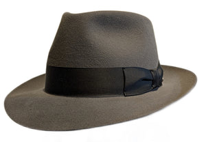 Fernandez & Roche premium grade Antelope fur felt Trilby hat in Fawn