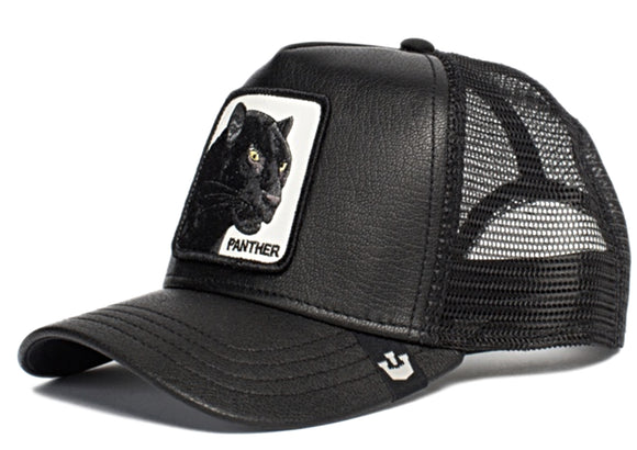 Goorin 'Panther Will Prevail' Leather/Polyester Trucker Cap in Black