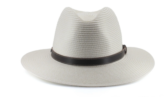 ooGee Stoney Creek Flexibraid casual Fedora with leather band in Ivory