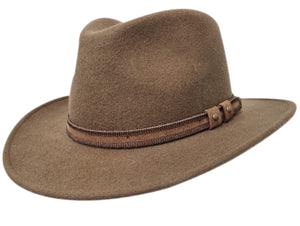 Stanton crushable outback style hat in Tan