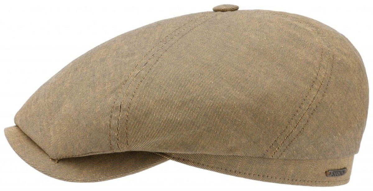 Stetson Cotton/Linen twill 6 panel Mustard Baker boy cap – Grand Hatters