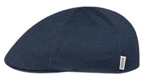 Stetson 'Texas' Cotton 6 panel Dark Ivy flat cap in Navy