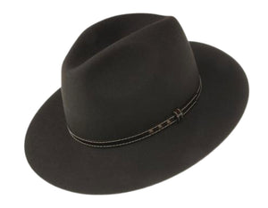 Tonak casual style rabbit fur felt Fedora in Chocolate