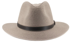 ooGee Stoney Creek Flexibraid casual Fedora with leather band in Taupe